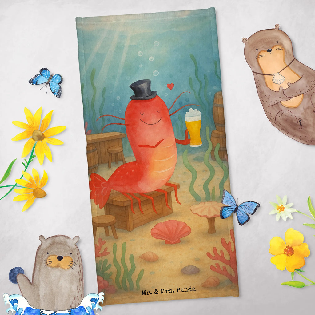 Badehandtuch Hummer Weizen Design Strandtuch, Duschtuch, Kinder Handtuch, Badetuch, Saunatuch, Meerestiere, Meer, Urlaub, Junggesellin, Garnele, Gasthaus, Junggeselle, Garnelen, Wirtschaft, Kneipe, Bier, Männerhaushalt, Kochen, Bierliebhaber