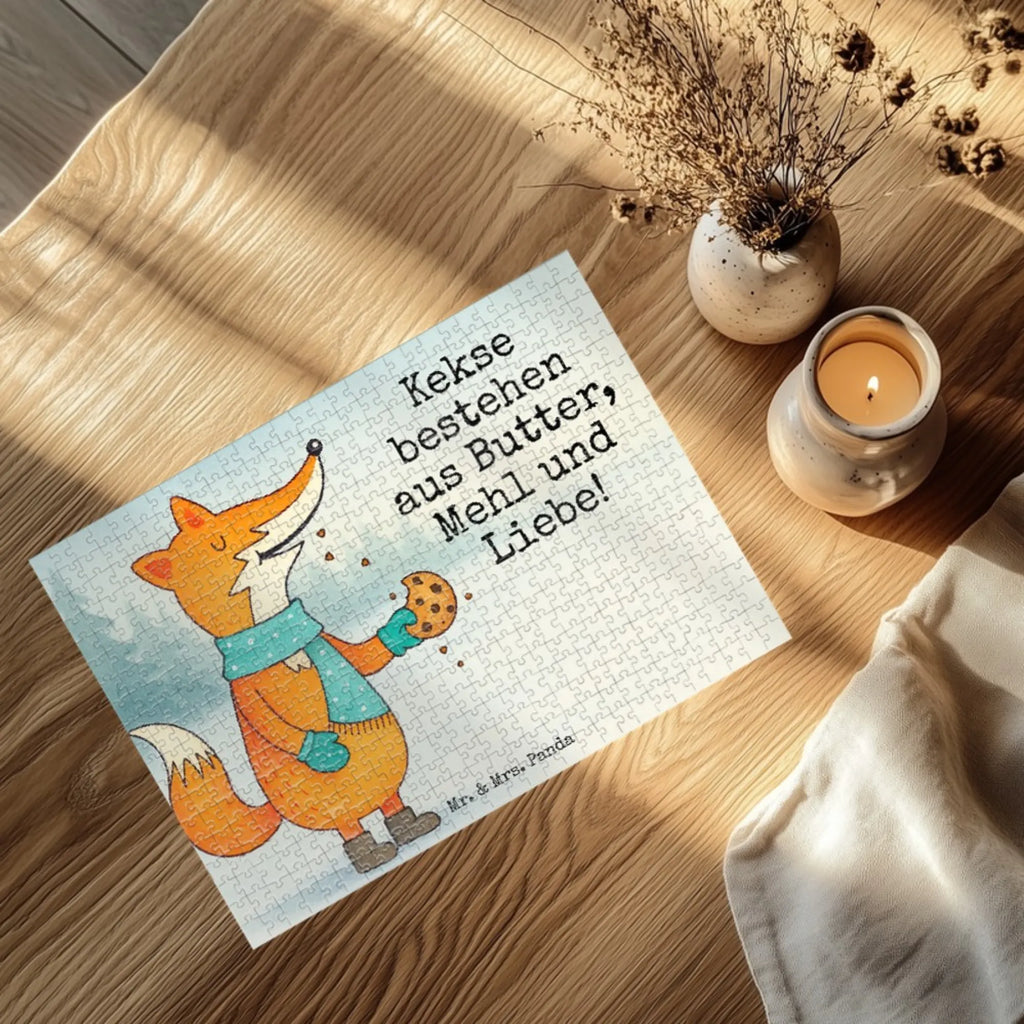 Puzzle Fuchs Keks Design Puzzle, Fuchs, Füchse, Liebe, Küche Deko, Backen Spruch, Kekse, Weihnachtszeit, Winter, Plätzchen