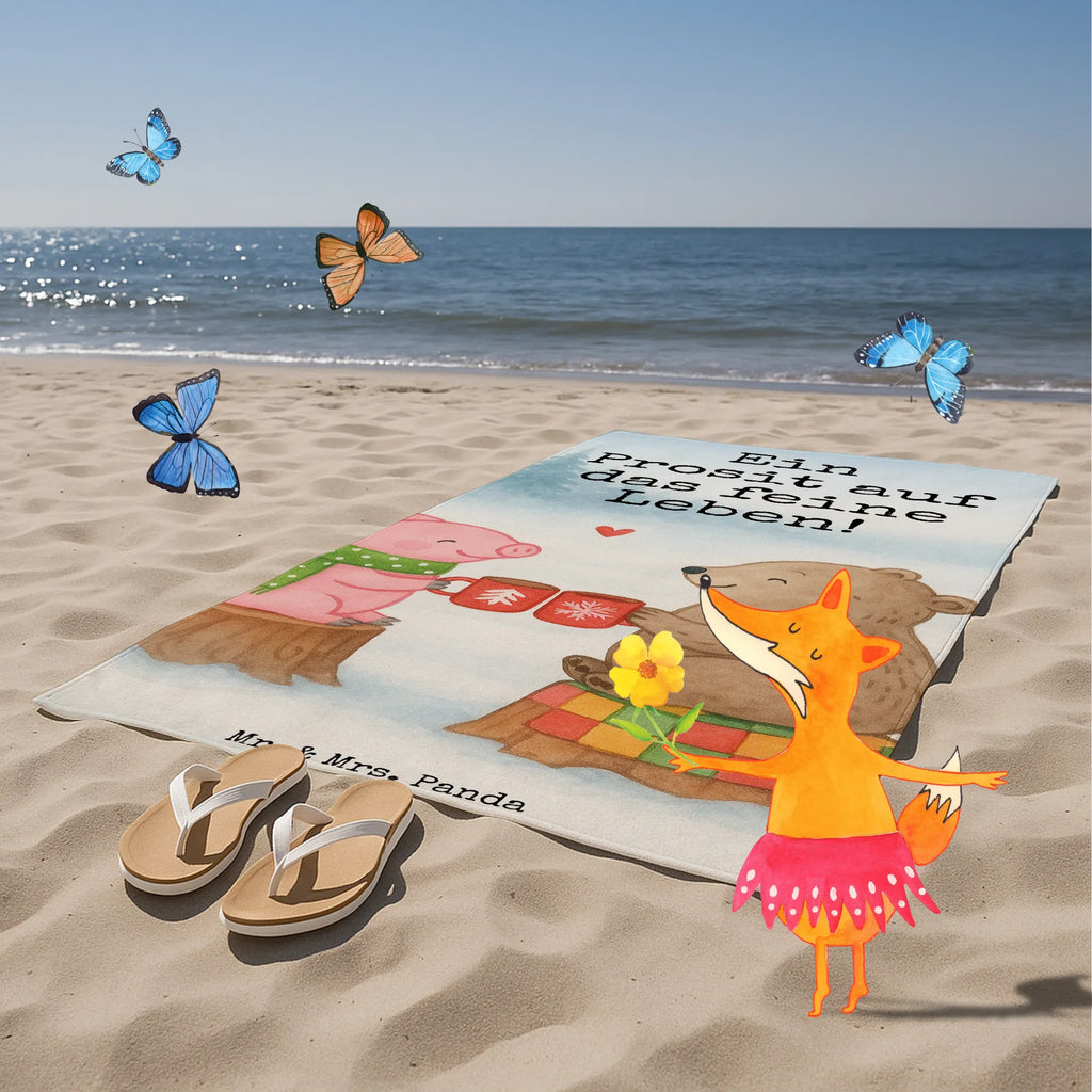 Badehandtuch Glühschwein Sause Design Kinder Handtuch, Badetuch, Strandtuch, Saunatuch, Duschtuch, Winter, Weihnachten, Weihnachtsdeko, Nikolaus, Advent, Heiligabend, Wintermotiv, Bär, Alles Gute, Weihnachtszeit, Schwein, Prost