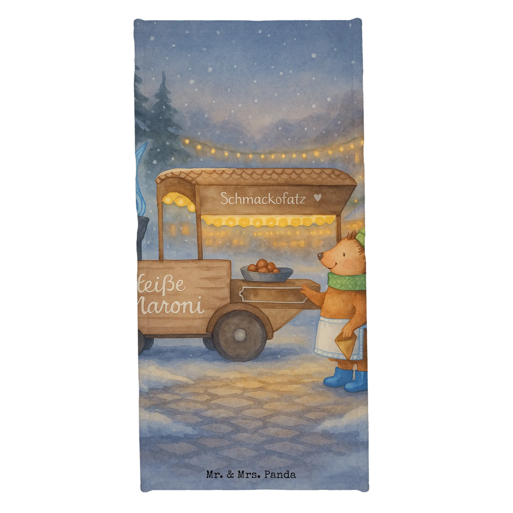 Badehandtuch Igel Maronen Design Badetuch, Duschtuch, Saunatuch, Strandtuch, Kinder Handtuch, Winter, Weihnachten, Weihnachtsdeko, Nikolaus, Advent, Heiligabend, Wintermotiv, Maronen, Kastanien, Weihnachtsmarkt, Duft