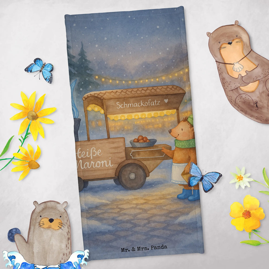 Badehandtuch Igel Maronen Design Badetuch, Duschtuch, Saunatuch, Strandtuch, Kinder Handtuch, Winter, Weihnachten, Weihnachtsdeko, Nikolaus, Advent, Heiligabend, Wintermotiv, Maronen, Kastanien, Weihnachtsmarkt, Duft