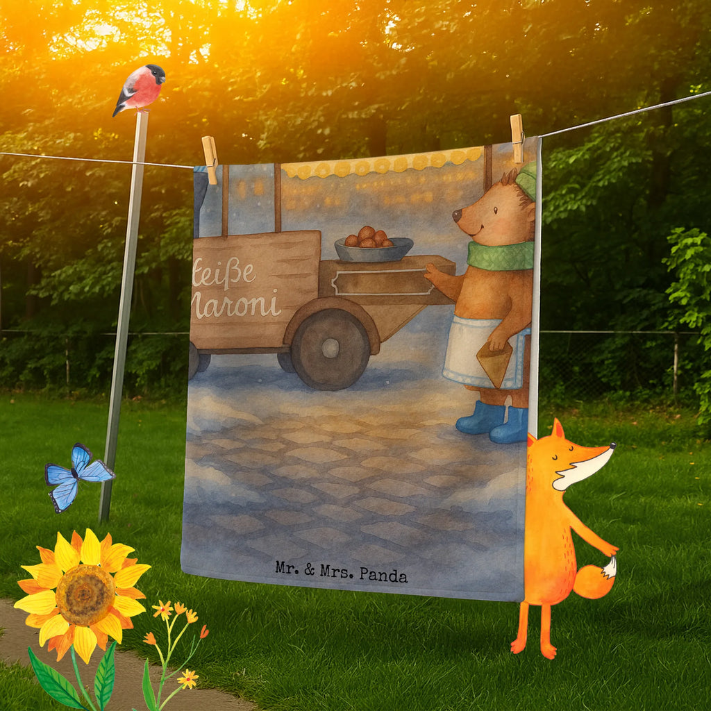 Badehandtuch Igel Maronen Design Badetuch, Duschtuch, Saunatuch, Strandtuch, Kinder Handtuch, Winter, Weihnachten, Weihnachtsdeko, Nikolaus, Advent, Heiligabend, Wintermotiv, Maronen, Kastanien, Weihnachtsmarkt, Duft