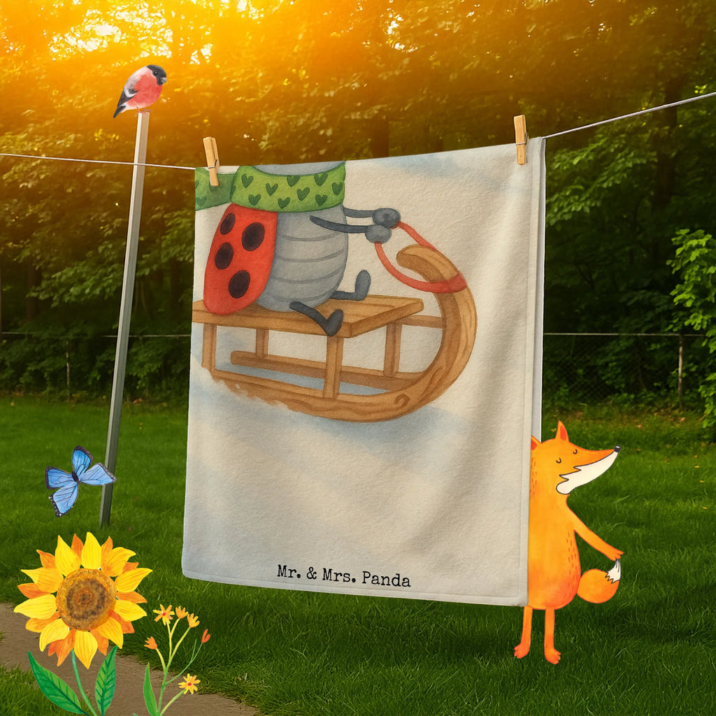 Badehandtuch Smörle Rodeln Design Saunatuch, Strandtuch, Kinder Handtuch, Duschtuch, Badetuch, Winter, Weihnachten, Weihnachtsdeko, Nikolaus, Advent, Heiligabend, Wintermotiv, Marzipan, Smörle, Schlittenfahren