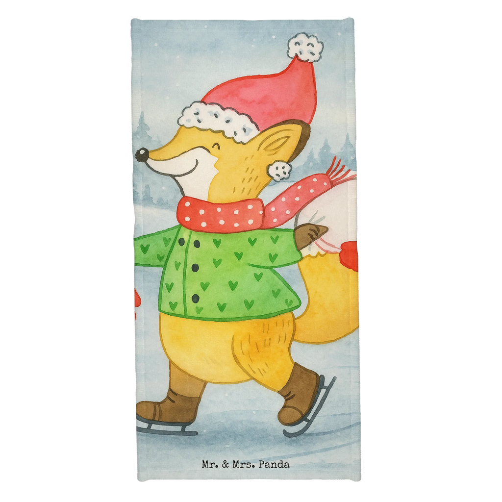 Badehandtuch Fuchs  Schlittschuhe Design Kinder Handtuch, Badetuch, Strandtuch, Saunatuch, Duschtuch, Winter, Weihnachten, Weihnachtsdeko, Nikolaus, Advent, Heiligabend, Wintermotiv, Weihnachtszeit, Weihnachtsmann, Tannenbaum, Weihnachtstage, Weihnachtsbaum