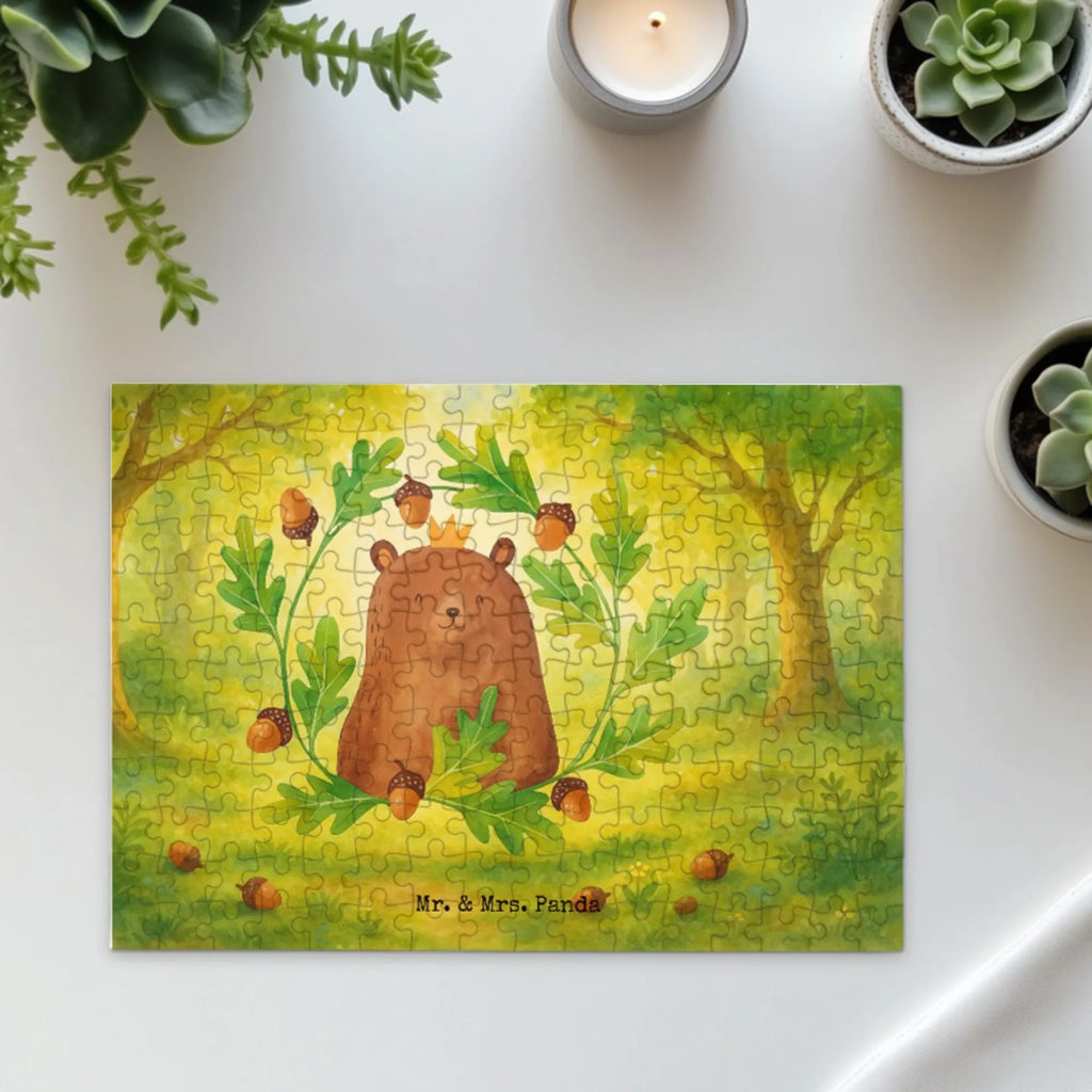 Puzzle Bär König Design Puzzle, Teddy, Bär, Teddybär, Vater, Bester Vater, Vatertag, Dad, Papa Bär, Daddy, Papi, Papa, Bester Papa, Weltbester Papa