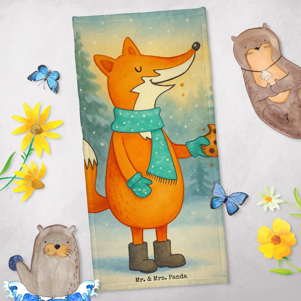 Hand towel Fox biscuit Design Strandtuch, Kinder Handtuch, Badetuch, Saunatuch, Duschtuch, Fuchs, Weihnachtszeit, Kekse, Plätzchen, Winter, Küche Deko, Backen Spruch, Liebe, Füchse