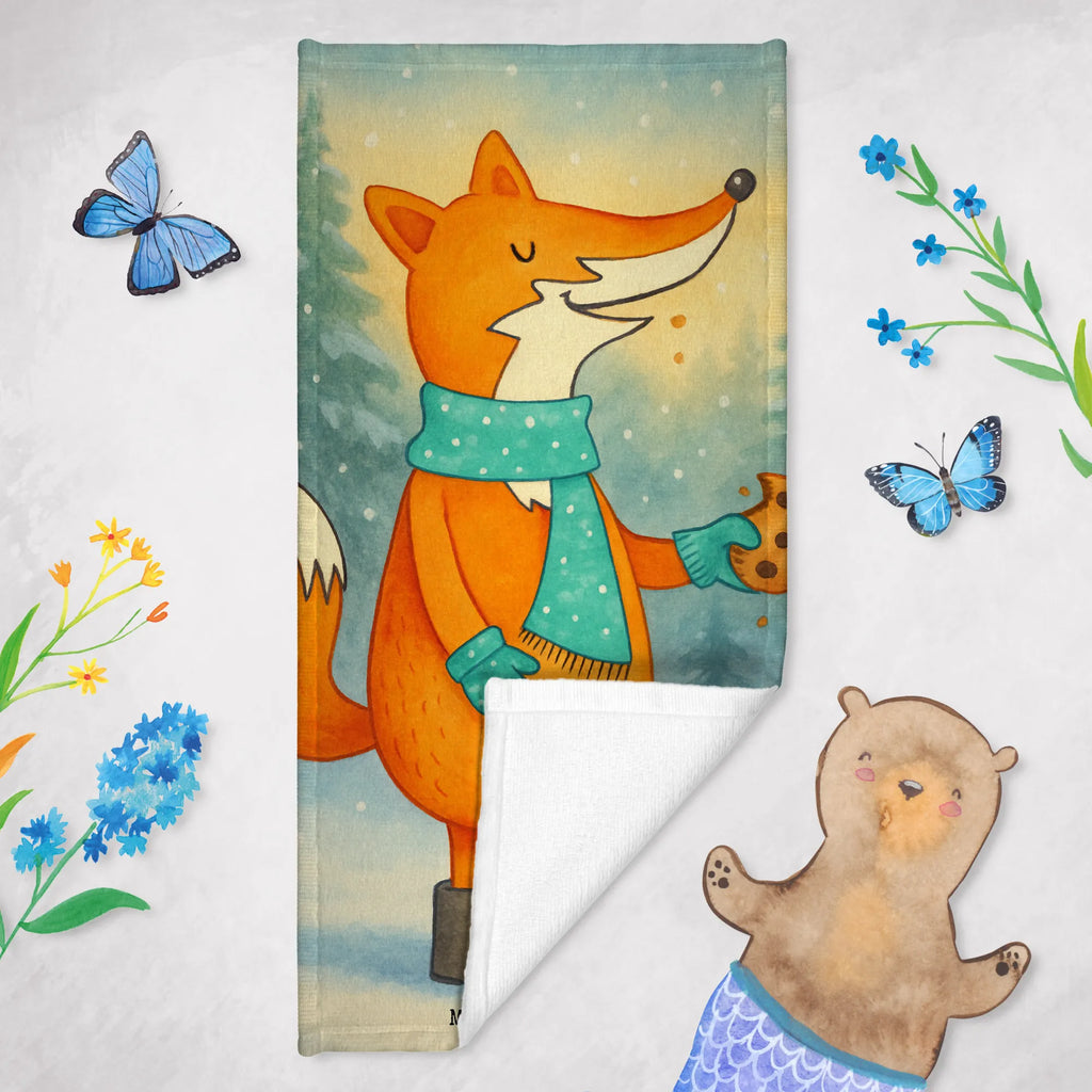 Hand towel Fox biscuit Design Strandtuch, Kinder Handtuch, Badetuch, Saunatuch, Duschtuch, Fuchs, Weihnachtszeit, Kekse, Plätzchen, Winter, Küche Deko, Backen Spruch, Liebe, Füchse