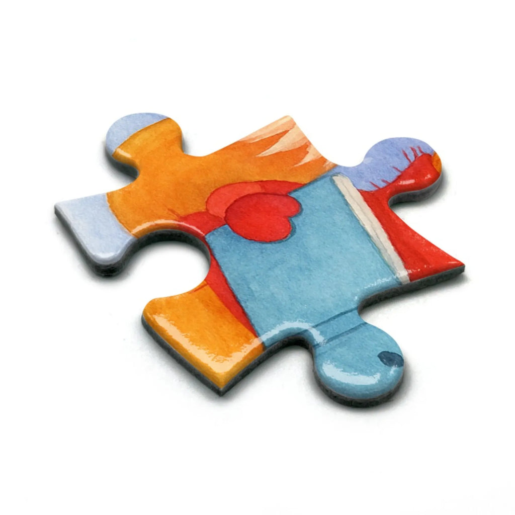 Puzzle Fuchs Sänger Design Puzzle, Winter, Weihnachten, Weihnachtsdeko, Nikolaus, Advent, Heiligabend, Wintermotiv, Sänger, Geschenk Sänger, Fuchs, Füchse, Singen, Weihnachtslieder