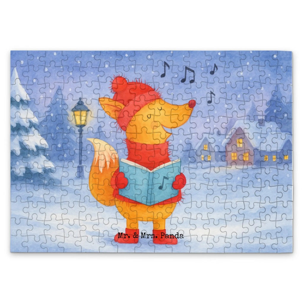 Puzzle Fuchs Sänger Design Puzzle, Winter, Weihnachten, Weihnachtsdeko, Nikolaus, Advent, Heiligabend, Wintermotiv, Sänger, Geschenk Sänger, Fuchs, Füchse, Singen, Weihnachtslieder
