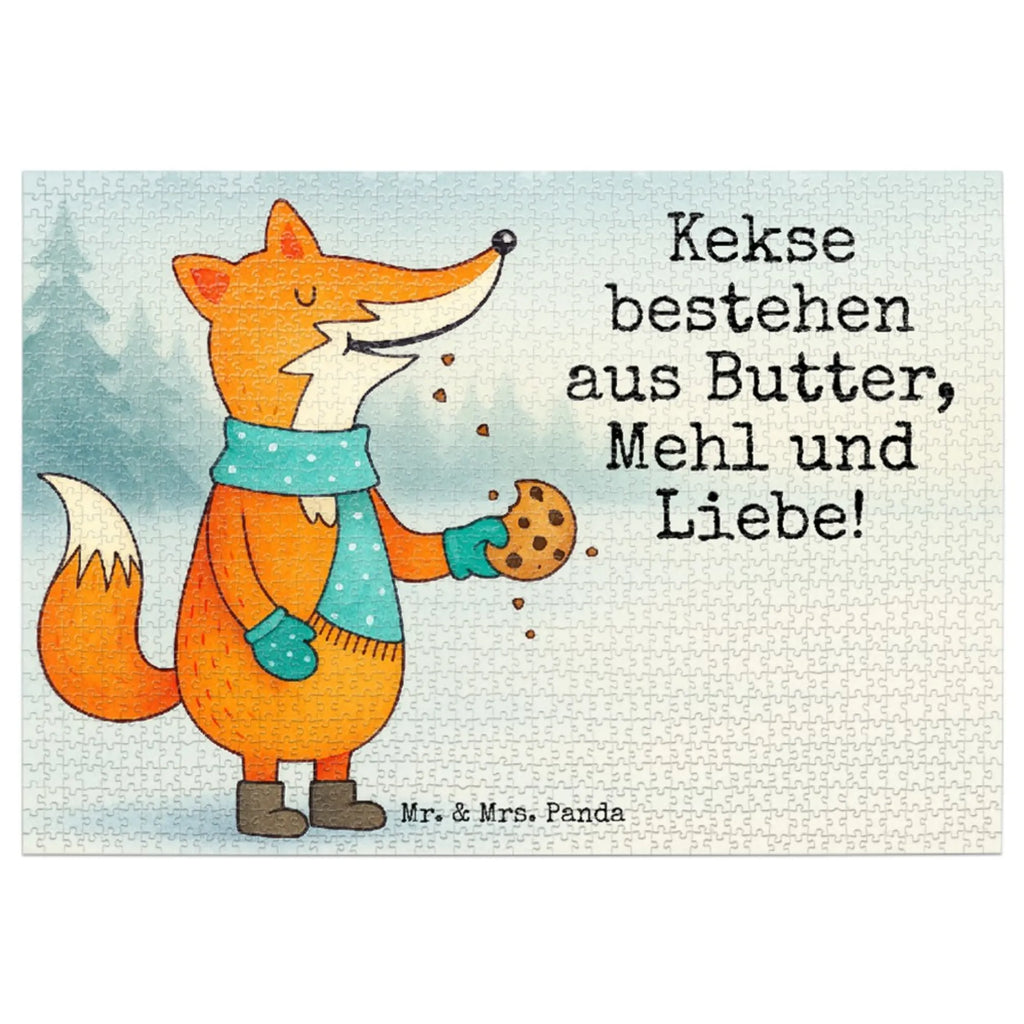Puzzle Fuchs Keks Design Puzzle, Fuchs, Füchse, Liebe, Küche Deko, Backen Spruch, Kekse, Weihnachtszeit, Winter, Plätzchen
