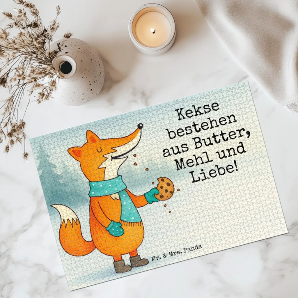 Puzzle Fuchs Keks Design Puzzle, Fuchs, Füchse, Liebe, Küche Deko, Backen Spruch, Kekse, Weihnachtszeit, Winter, Plätzchen