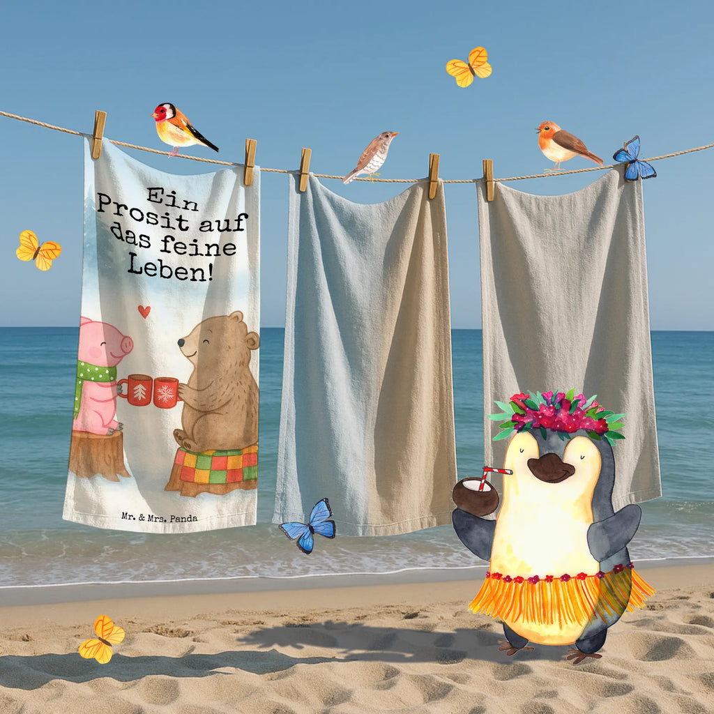 Badehandtuch Glühschwein Sause Design Kinder Handtuch, Badetuch, Strandtuch, Saunatuch, Duschtuch, Winter, Weihnachten, Weihnachtsdeko, Nikolaus, Advent, Heiligabend, Wintermotiv, Bär, Alles Gute, Weihnachtszeit, Schwein, Prost