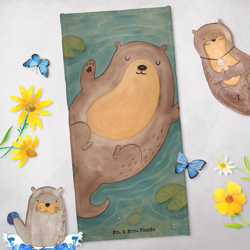 Badehandtuch Otter Umarmen Design Strandtuch, Kinder Handtuch, Badetuch, Duschtuch, Saunatuch, Otter, Fischotter, Seeotter, Otter Seeotter See Otter