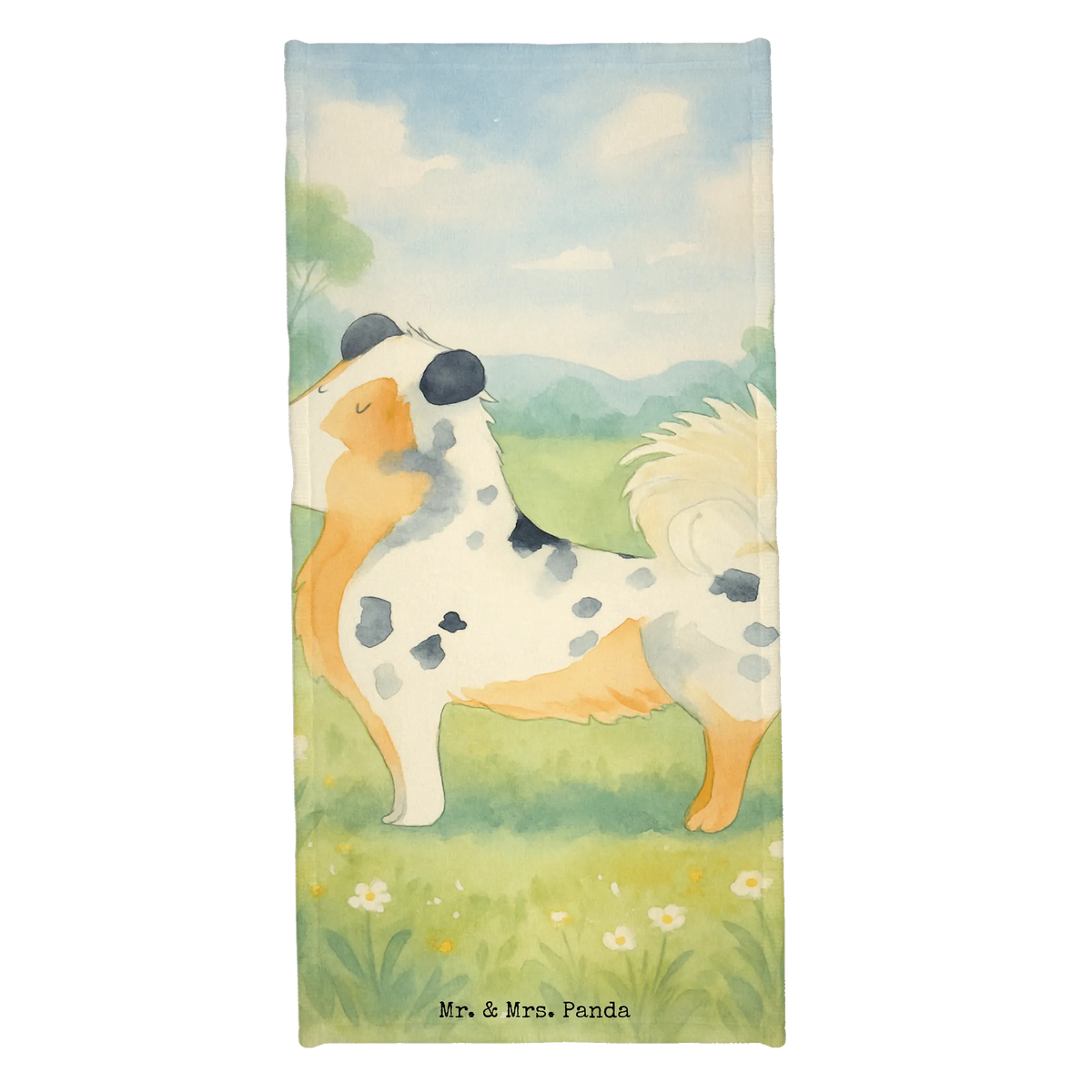 Hand towel Dog Australia Shepherd Design woof, dog mama, love dogs, love for dogs, dog decorative items, bag with dog print, funny gifts for dog owners, what do you give a dog lover, Christmas gifts for dogs, gifts for dogs, dog sayings, dog breed, mutt, hound, Family dog, Australia Shepherd, Saying, Dog love, Sayings