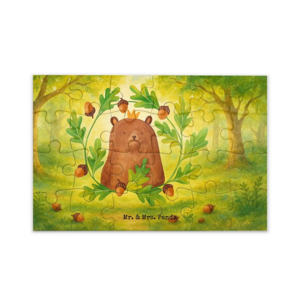 Puzzle Bär König Design Puzzle, Teddy, Bär, Teddybär, Vater, Bester Vater, Vatertag, Dad, Papa Bär, Daddy, Papi, Papa, Bester Papa, Weltbester Papa