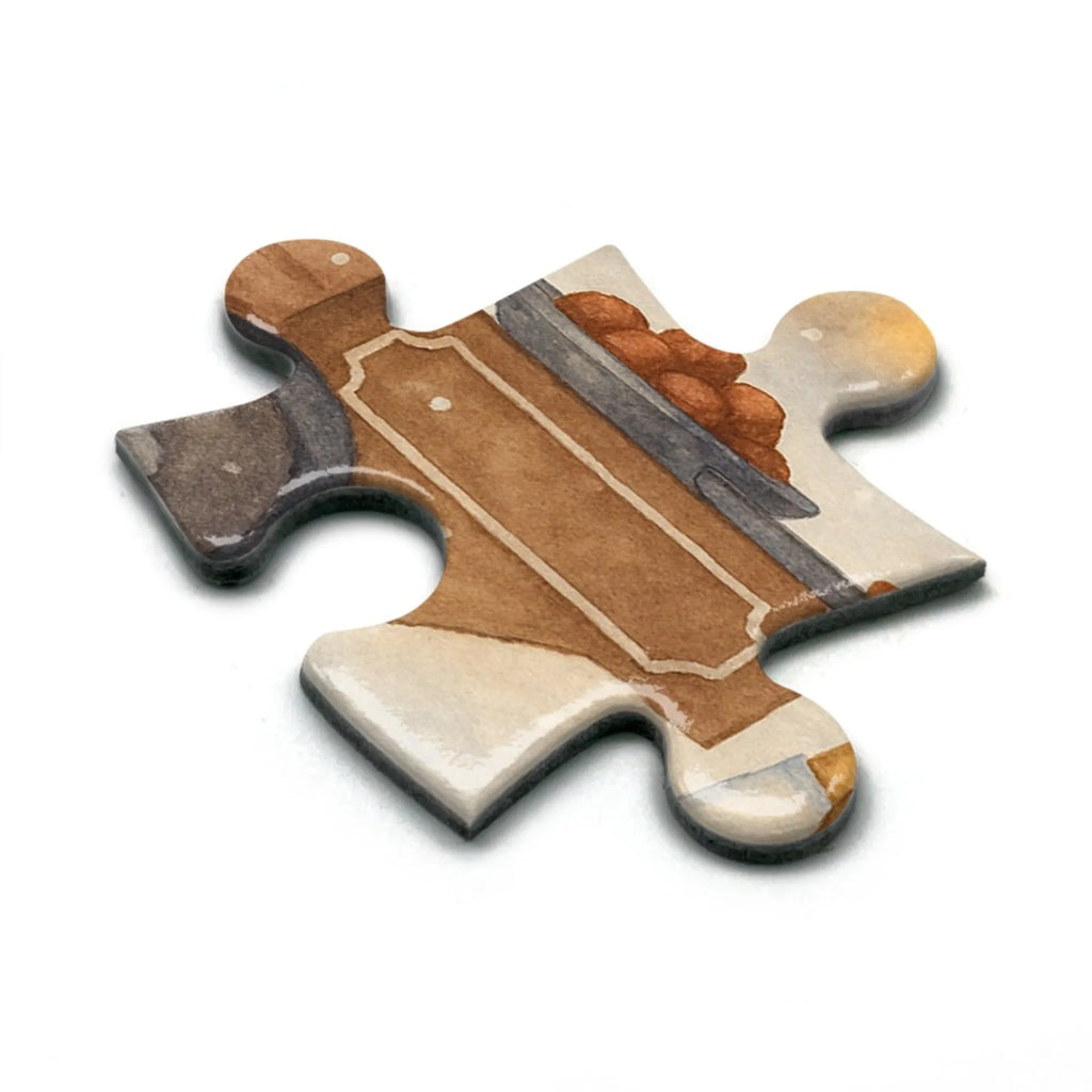 Puzzle Igel Maronen Design Puzzle, Winter, Weihnachten, Weihnachtsdeko, Nikolaus, Advent, Heiligabend, Wintermotiv, Maronen, Duft, Kastanien, Weihnachtsmarkt