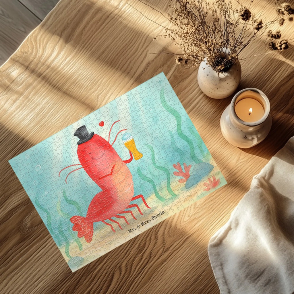 Puzzle Hummer Weizen Design Puzzle, Meerestiere, Meer, Urlaub, Kneipe, Bier, Garnele, Kochen, Junggeselle, Gasthaus, Wirtschaft, Junggesellin, Garnelen, Bierliebhaber, Männerhaushalt