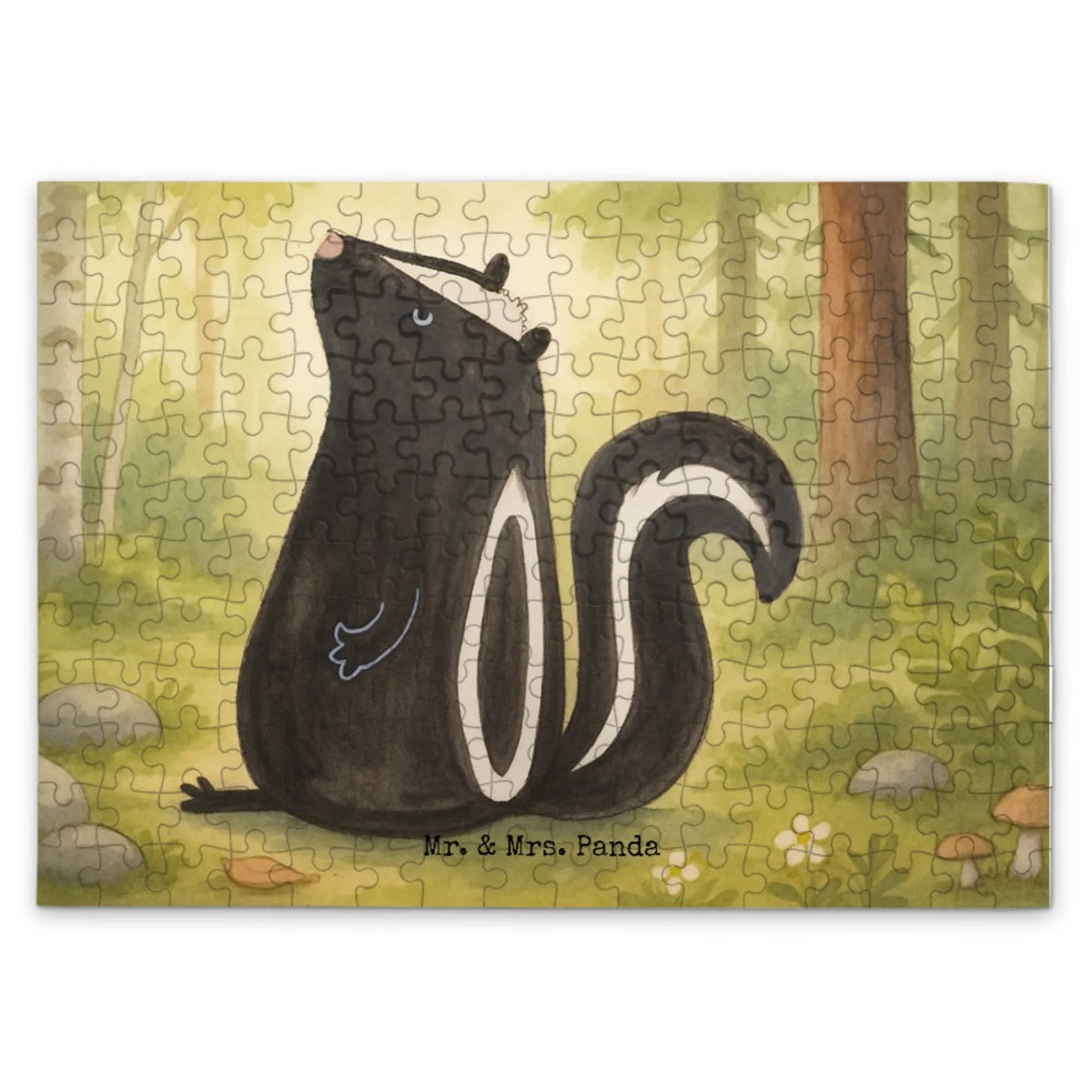 Puzzle Stinktier Sitzen Design Legespiel, Geduldspiel, 2000 Teile Puzzle, 1500 Teile Puzzle, 500 Teile Puzzle, Puzzlespiel, 300 Teile Puzzle, 1000 Teile Puzzle, Puzzle, Skunk, Stinktier, Raubtier, Stinker, Büro, Wildtier, Besserwisser, Recht, Stinki, Spruch