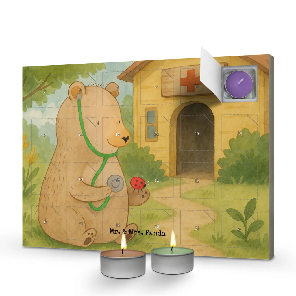 Scented candle advent calendar bear Physician Design bear, teddy, teddy bear, cuddly toy, Professor, Doctor, Bear