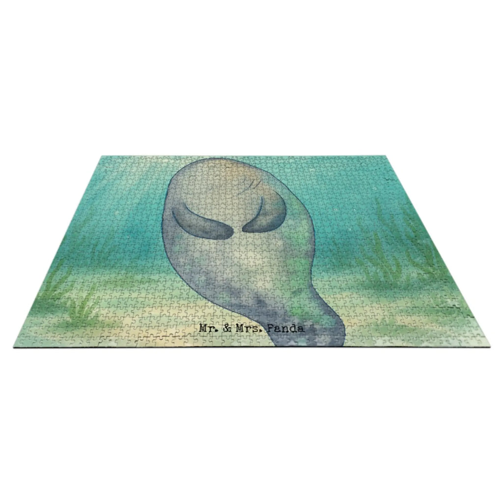 Puzzle Seekuh Happy Design Puzzle, Meerestiere, Meer, Urlaub, Neustart, Seekühe, Respekt, Zufrieden, Achtsamkeit, Freundin, Neuanfang, Selbstliebe, Liebeskummer, Seekuh