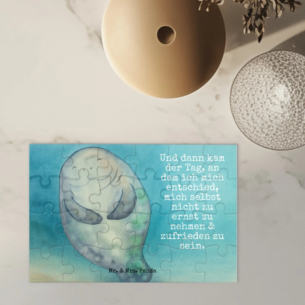 Puzzle Seekuh Happy Design Puzzle, Meerestiere, Meer, Urlaub, Neustart, Seekühe, Respekt, Zufrieden, Achtsamkeit, Freundin, Neuanfang, Selbstliebe, Liebeskummer, Seekuh