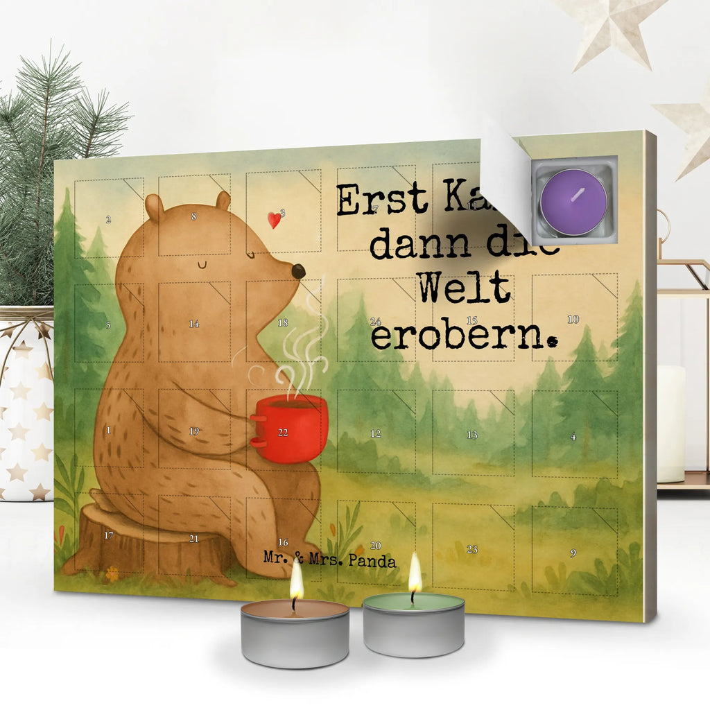 Scented candle advent calendar bear Coffee Design bear, teddy, teddy bear, cuddly toy, coffee, motivation, save the world, bears, conquer the world, morning routine, good morning