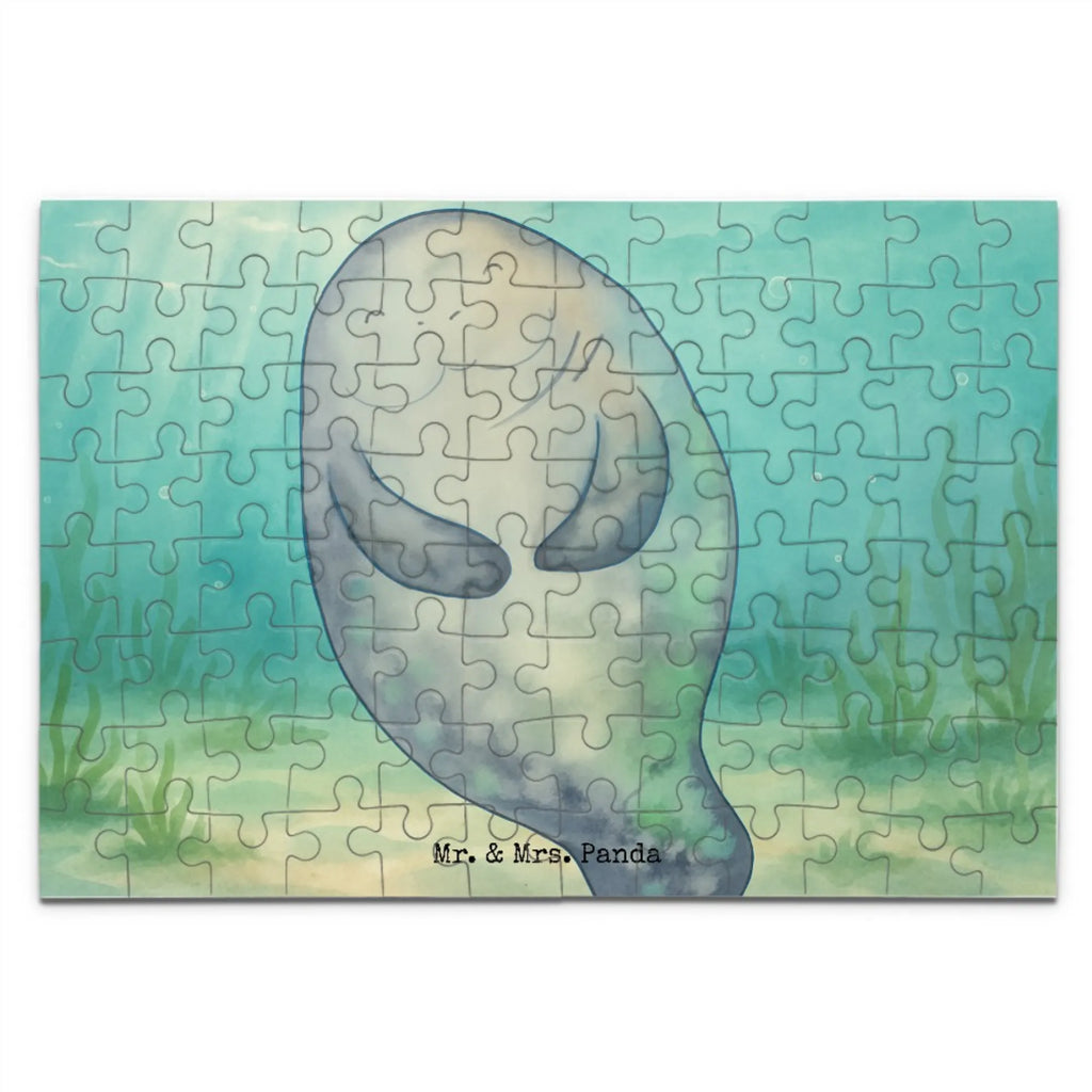 Puzzle Seekuh Happy Design Puzzle, Meerestiere, Meer, Urlaub, Neustart, Seekühe, Respekt, Zufrieden, Achtsamkeit, Freundin, Neuanfang, Selbstliebe, Liebeskummer, Seekuh