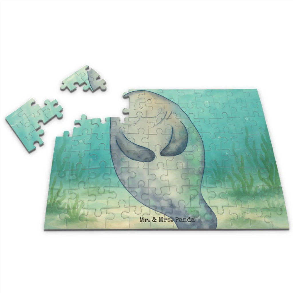 Puzzle Seekuh Happy Design Puzzle, Meerestiere, Meer, Urlaub, Neustart, Seekühe, Respekt, Zufrieden, Achtsamkeit, Freundin, Neuanfang, Selbstliebe, Liebeskummer, Seekuh