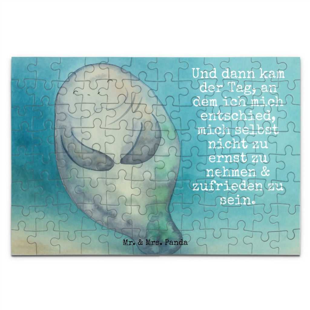 Puzzle Seekuh Happy Design Puzzle, Meerestiere, Meer, Urlaub, Neustart, Seekühe, Respekt, Zufrieden, Achtsamkeit, Freundin, Neuanfang, Selbstliebe, Liebeskummer, Seekuh