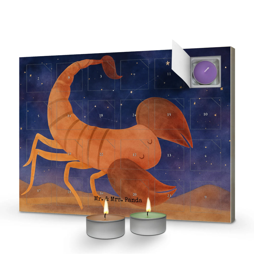 Scented candle advent calendar Star sign Scorpio Design constellations, birthdays, astrology, zodiac, date of birth, month of birth, scorpion gift, scorpion star sign, gift october, gift november, birthday october, scorpions, birthday november