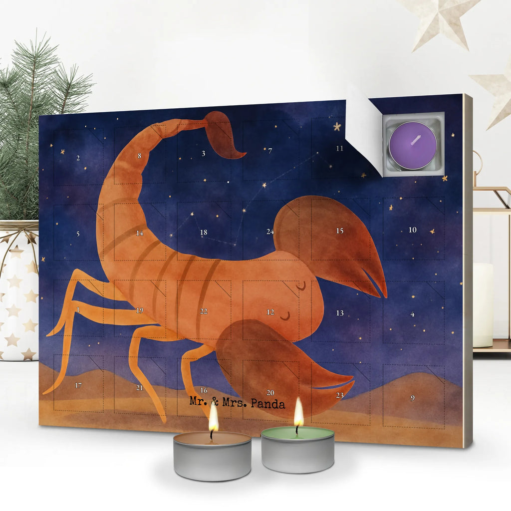 Scented candle advent calendar Star sign Scorpio Design constellations, birthdays, astrology, zodiac, date of birth, month of birth, scorpion gift, scorpion star sign, gift october, gift november, birthday october, scorpions, birthday november