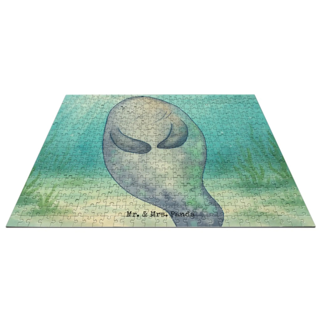 Puzzle Seekuh Happy Design Puzzle, Meerestiere, Meer, Urlaub, Neustart, Seekühe, Respekt, Zufrieden, Achtsamkeit, Freundin, Neuanfang, Selbstliebe, Liebeskummer, Seekuh