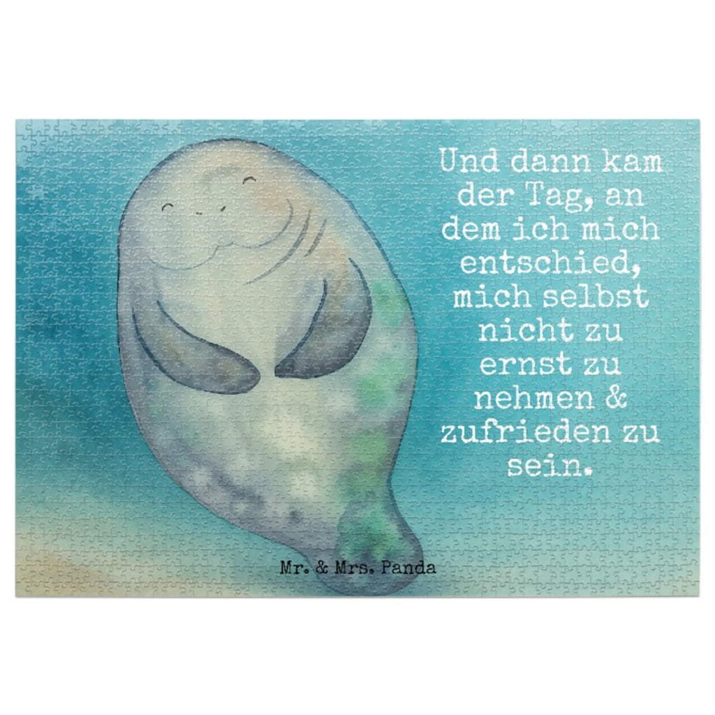 Puzzle Seekuh Happy Design Puzzle, Meerestiere, Meer, Urlaub, Neustart, Seekühe, Respekt, Zufrieden, Achtsamkeit, Freundin, Neuanfang, Selbstliebe, Liebeskummer, Seekuh