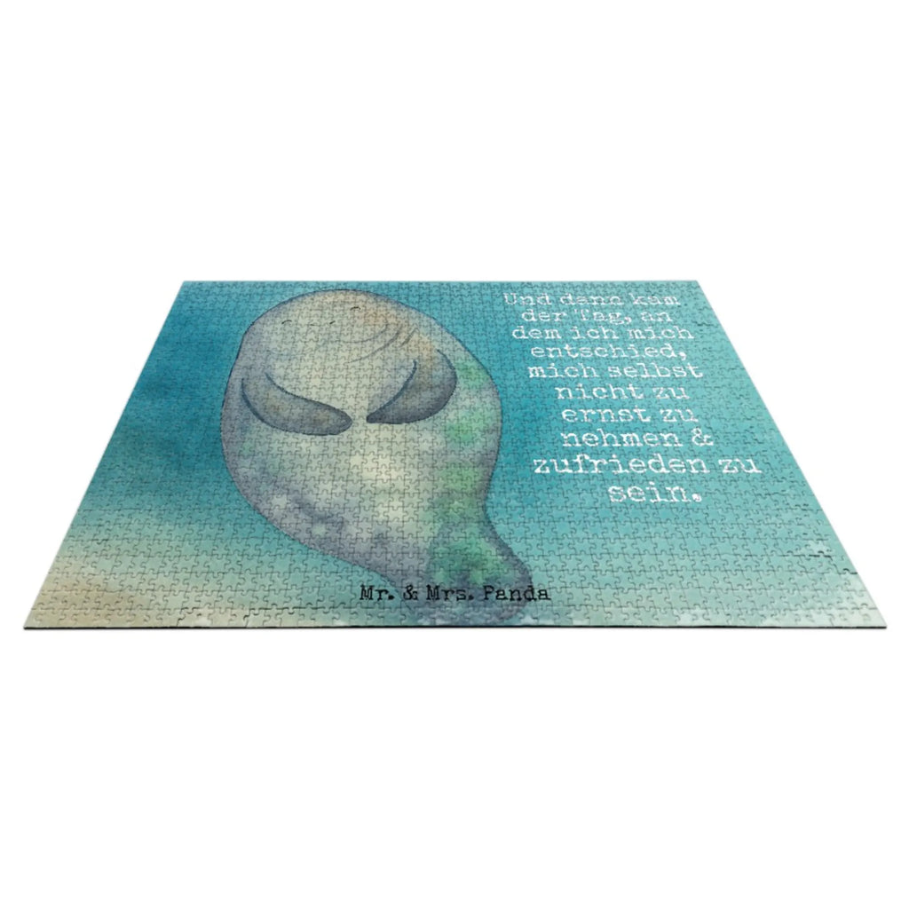 Puzzle Seekuh Happy Design Puzzle, Meerestiere, Meer, Urlaub, Neustart, Seekühe, Respekt, Zufrieden, Achtsamkeit, Freundin, Neuanfang, Selbstliebe, Liebeskummer, Seekuh