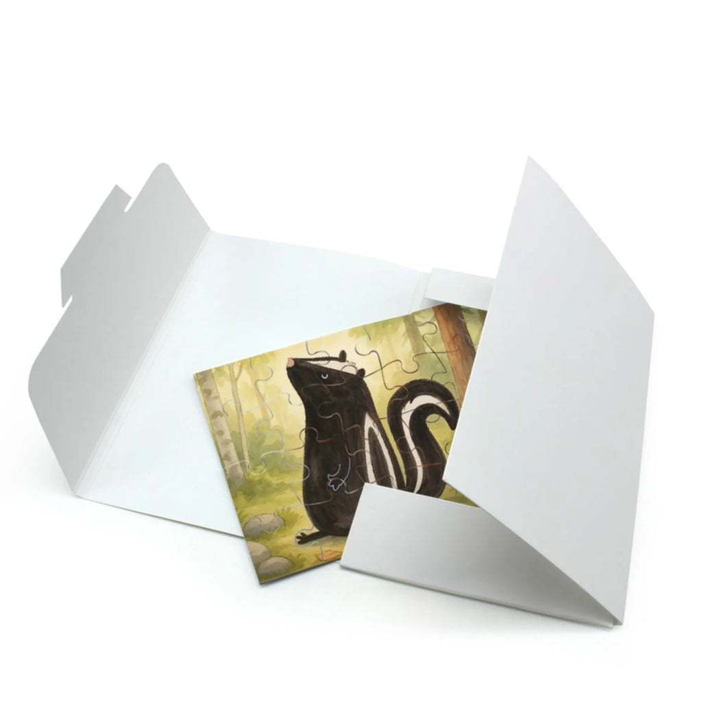 Puzzle Stinktier Sitzen Design Puzzle, Stinktier, Skunk, Wildtier, Stinki, Besserwisser, Stinker, Raubtier, Büro, Recht, Spruch