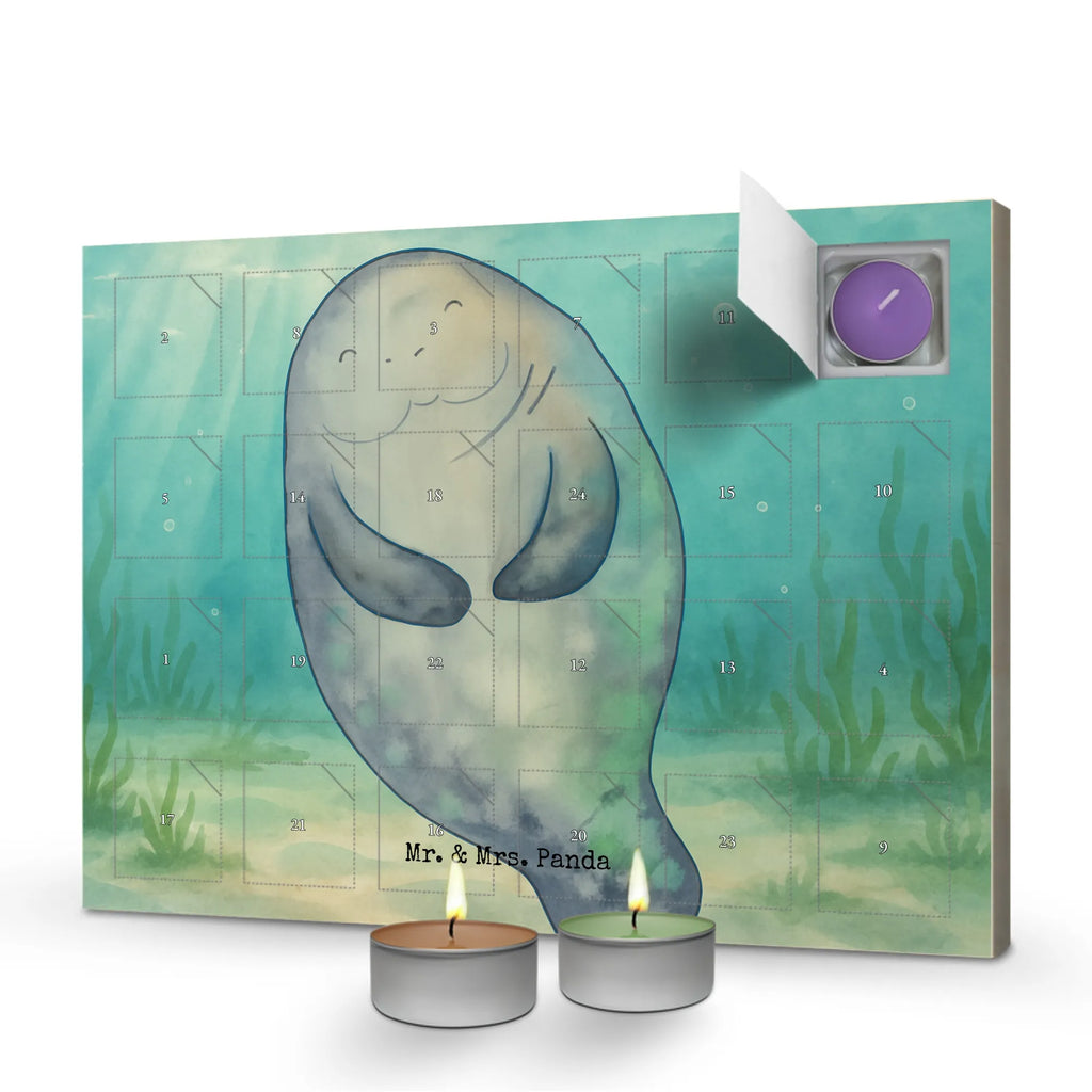 Scented candle advent calendar manatee happy Design Seafood, aquatic animals, ocean, sea, fish, shells, corals, reef, whale, narwhal, sea urchin, lobster, platypus, turtle, manatee, crocodile, orca, shrimp, gifts for seafood lovers, water world, underwater animals, underwater world, vacation, deep sea, seafood fans, gift ideas, seafood decoration, seafood posters, New start, New beginning, Satisfaction, Lovesickness, Carefulness, Respect, Manatee, Girlfriend, Self-love, Manatees
