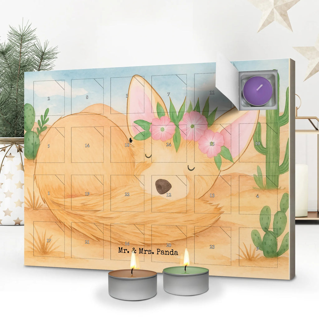 Scented candle advent calendar desert fox Flower Design Africa, happy, wreath of flowers, desert, desert fox, flowers