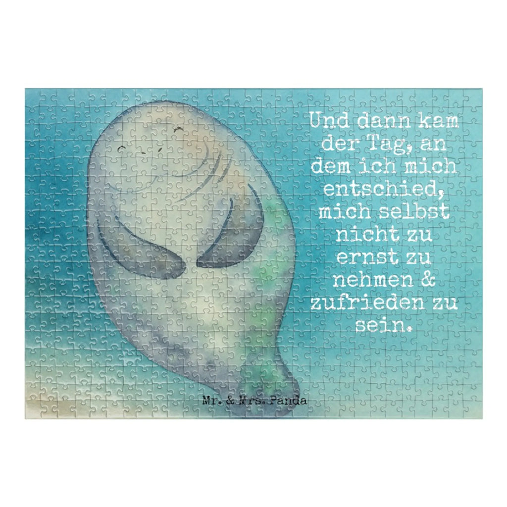 Puzzle Seekuh Happy Design Puzzle, Meerestiere, Meer, Urlaub, Neustart, Seekühe, Respekt, Zufrieden, Achtsamkeit, Freundin, Neuanfang, Selbstliebe, Liebeskummer, Seekuh