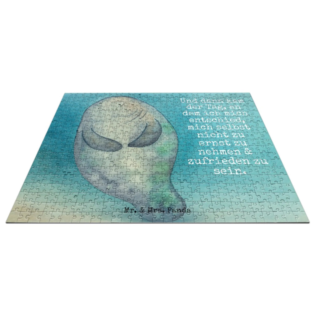 Puzzle Seekuh Happy Design Puzzle, Meerestiere, Meer, Urlaub, Neustart, Seekühe, Respekt, Zufrieden, Achtsamkeit, Freundin, Neuanfang, Selbstliebe, Liebeskummer, Seekuh