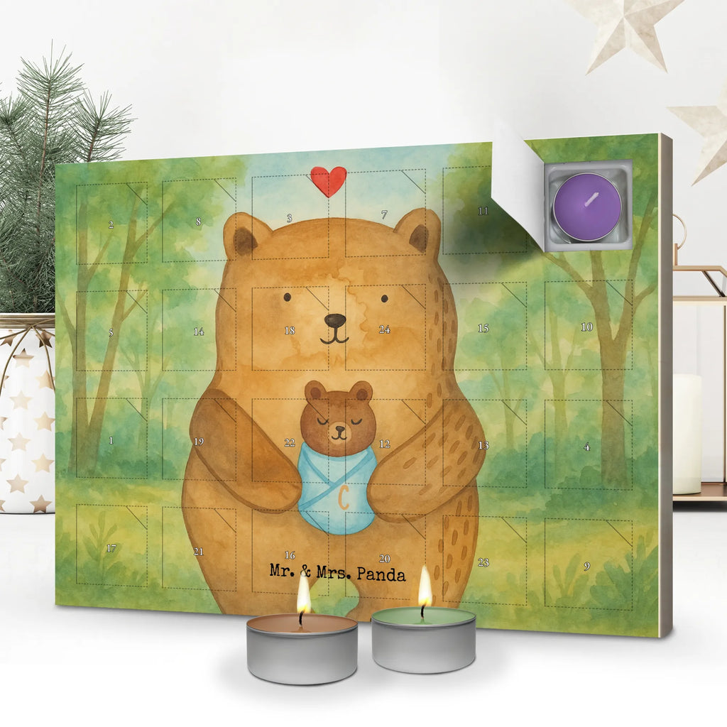 Scented candle advent calendar bear infant Design bear, teddy, teddy bear, cuddly toy, birthday, baby, nephew, grandson, mother, birth, parents, baptism, niece, grandchild, baptized child, congratulations