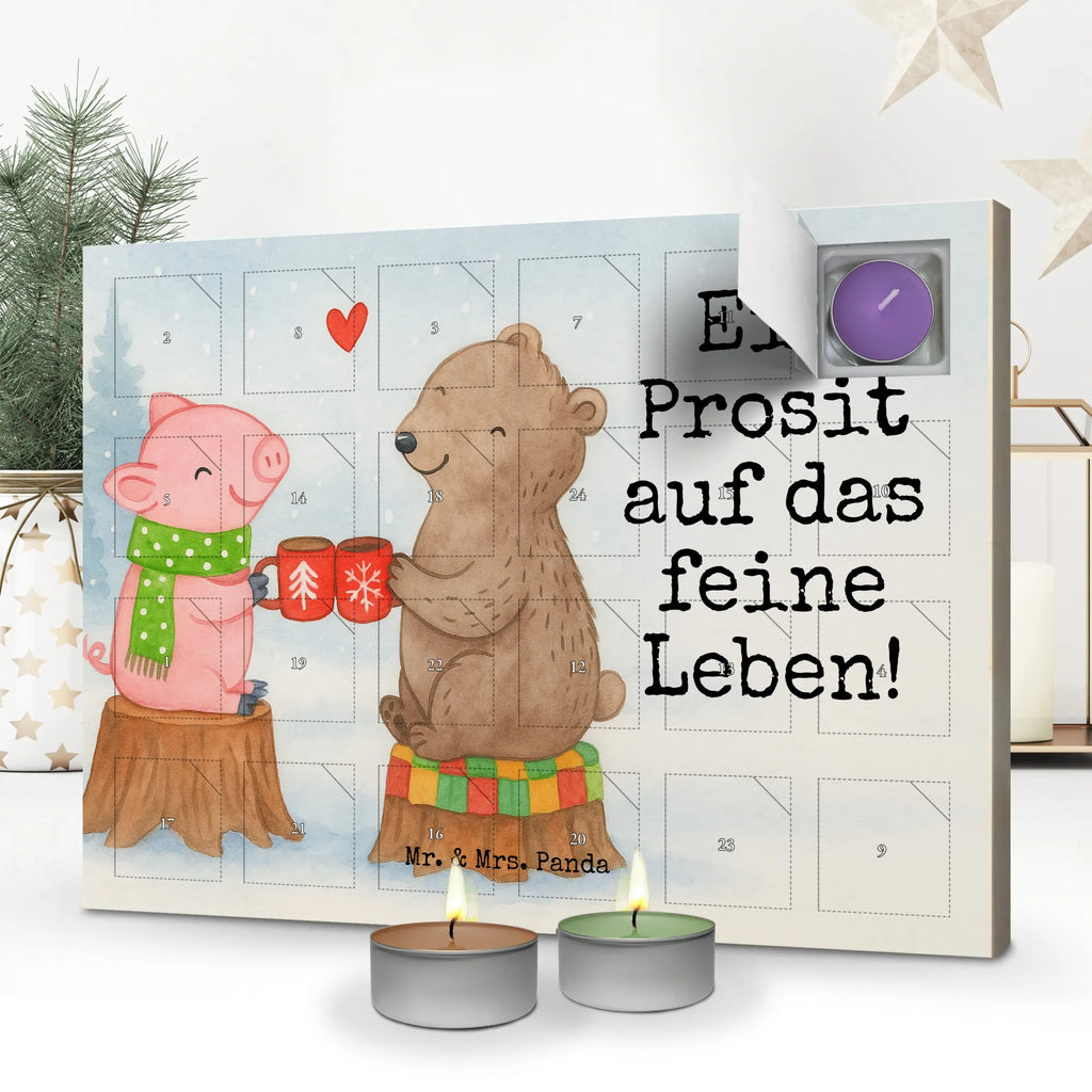 Scented candle advent calendar Glowing Pig Bash Design Winter, Christmas, Christmas time, snow