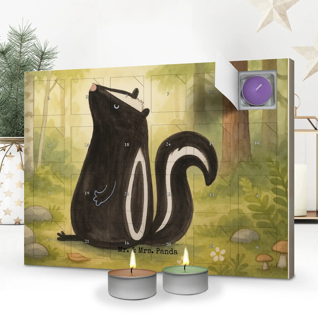 Scented candle advent calendar skunk Sit Design Skunk, office, wild animal, know-it-all, stinky, slogan, stinker, law, skunk, predator