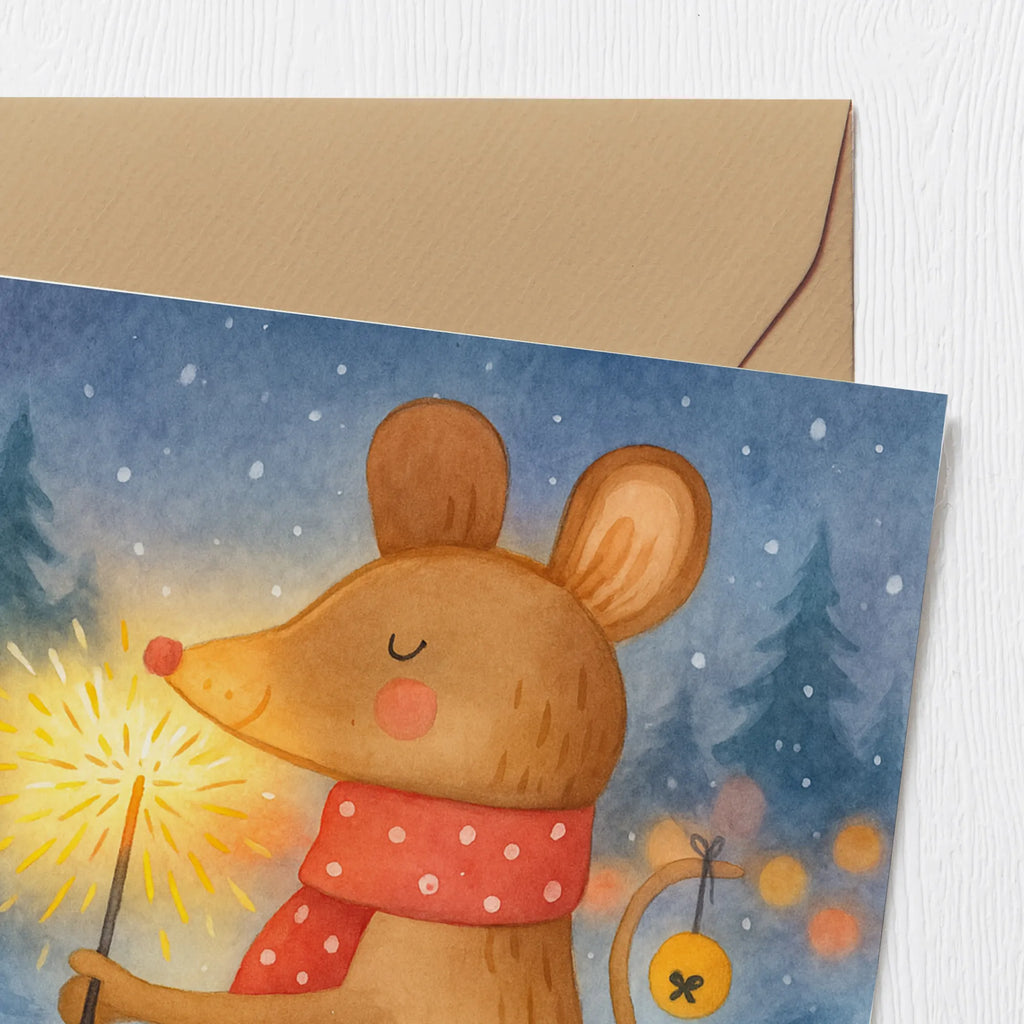 Deluxe Karte Maus Weihnachten Design Karte, Grußkarte, Klappkarte, Einladungskarte, Glückwunschkarte, Hochzeitskarte, Geburtstagskarte, Hochwertige Grußkarte, Hochwertige Klappkarte, Winter, Weihnachten, Weihnachtsdeko, Nikolaus, Advent, Heiligabend, Wintermotiv, Frohe Weihnachten, Weihnachtsgruß, Weihnachtsmotiv, Maus, Mäuschen, Weihnachtswunder