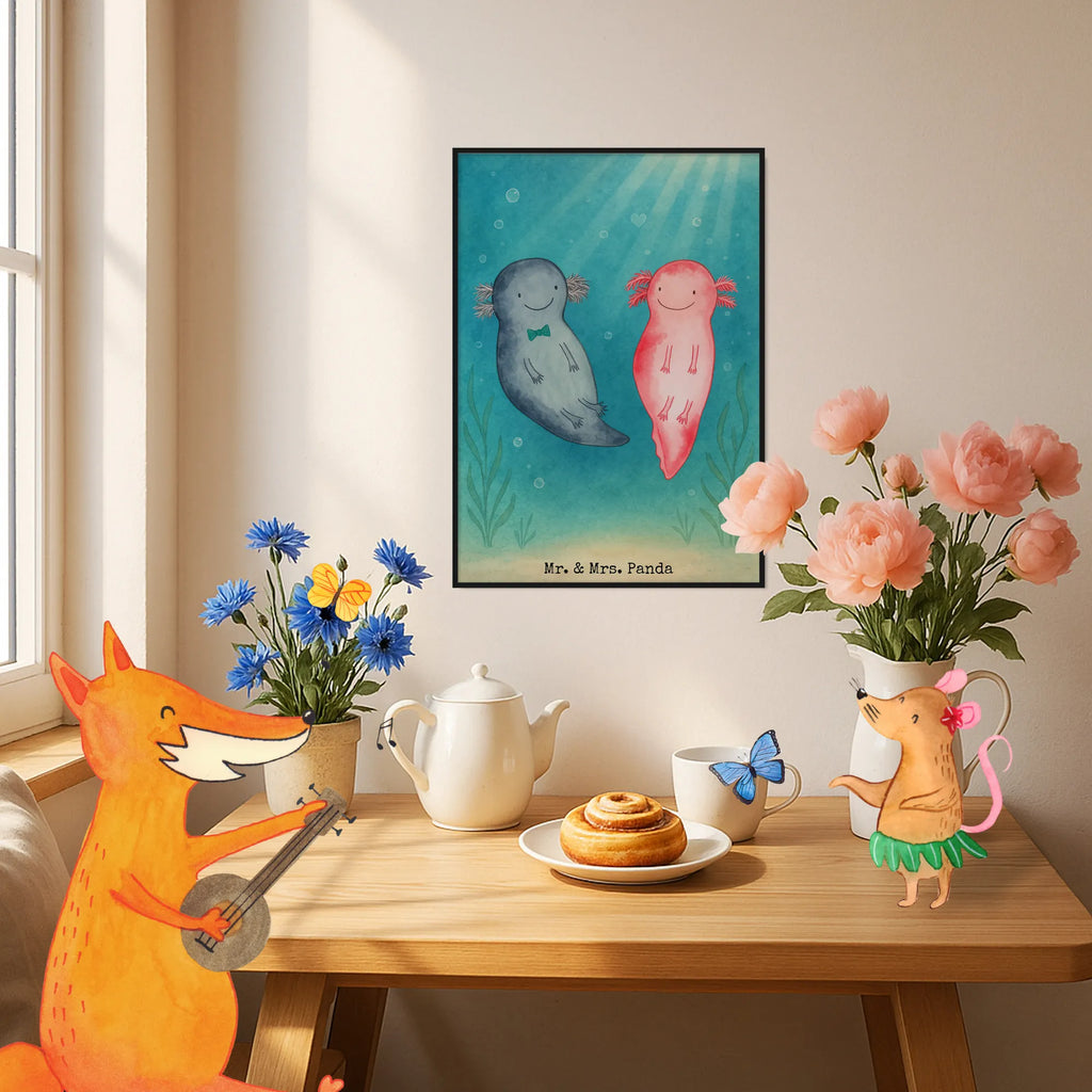 Poster Axolotl Liebe Design Raumdekoration, Designposter, Mr. & Mrs. Panda Poster, Kinderposter, Küchenposter, Wanddekoration, Posterdruck, Wanddeko Bild, Kunstdruck, Poster, Handgemaltes Poster, Bild, Wanddeko, Wandposter, Liebe, Partner, Freund, Freundin, Ehemann, Ehefrau, Heiraten, Verlobung, Heiratsantrag, Liebesgeschenk, Jahrestag, Hocheitstag, Mitbringsel, für Ehemann, Geschenk für Freundin, Geschenk für Partner, Hochzeitstag, Liebesbeweis, Valentinstag, für Männer, Geschenk für Frauen