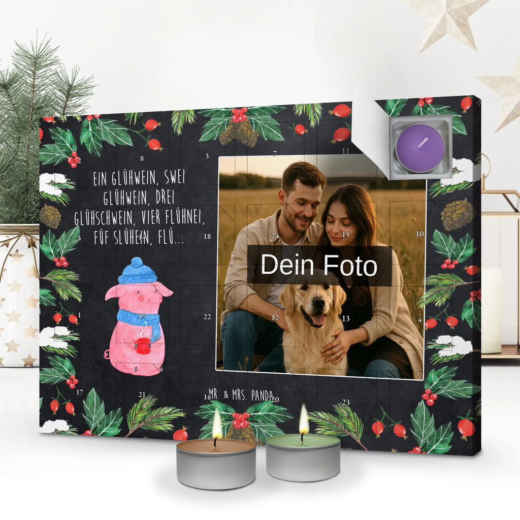 Personalisierter Duftkerzen Foto Adventskalender Schweinchen Glühwein Personalisierter Duftkerzen Foto Adventskalender, Winter, Weihnachten, Weihnachtsdeko, Nikolaus, Advent, Heiligabend, Wintermotiv, Weihnachtsmarkt, Betrunken, Glühwein, Spruch