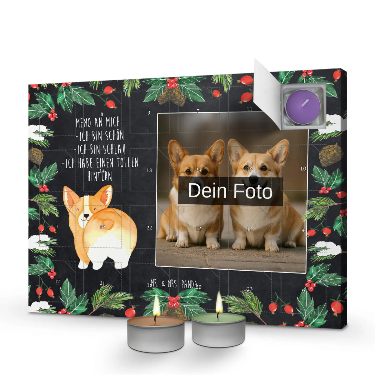  corgi buttocks Personalisierter Duftkerzen Foto Adventskalender, Hundemotiv, Haustier, Sprüche, Hund, Hunderasse, Hundebesitzer, Tierliebhaber, Motivation, Selbstliebe, Spruch, Corgie, Hundeliebe
