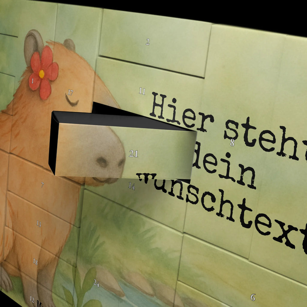 Personalisierter Befüllbarer Adventskalender Capybara Blume Design Befüllbarer Adventskalender, Adventskalender Zum Selbst Befüllen, Lustige Sprüche, Tiere, Tiermotive, Gute Laune, Capybara
