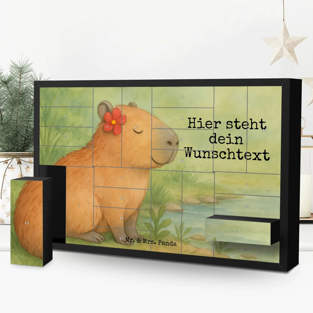 Personalisierter Befüllbarer Adventskalender Capybara Blume Design Befüllbarer Adventskalender, Adventskalender Zum Selbst Befüllen, Lustige Sprüche, Tiere, Tiermotive, Gute Laune, Capybara
