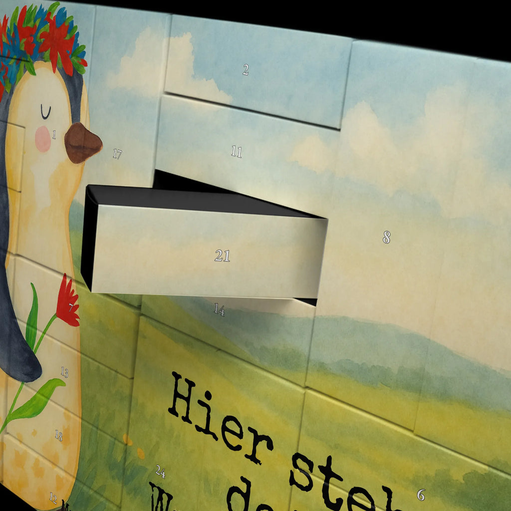 Personalisierter Befüllbarer Adventskalender Pinguin Blumen Design Befüllbarer Adventskalender, Adventskalender Zum Selbst Befüllen, Pinguin, Universum, Liebeskummer, Motivation, Leben, Blumenkranz, Ziele, Geschenkidee, Lebensziele, Pinguine, Lebenslust, Wünsche