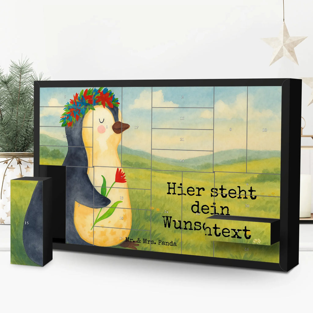 Personalisierter Befüllbarer Adventskalender Pinguin Blumen Design Befüllbarer Adventskalender, Adventskalender Zum Selbst Befüllen, Pinguin, Universum, Liebeskummer, Motivation, Leben, Blumenkranz, Ziele, Geschenkidee, Lebensziele, Pinguine, Lebenslust, Wünsche